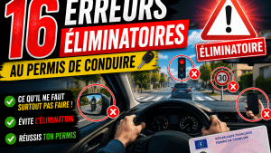 Les 16 erreurs éliminatoires du permis de conduire